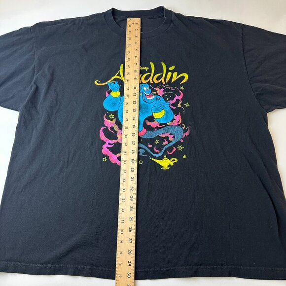 Disney Aladdin Shirt Mens 4XL Black Genie Graphic Tee Movie Cartoon Magic Lamp - Picture 6 of 9